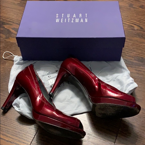 Stuart Weitzman peep toe pumps / heels - Picture 2 of 6